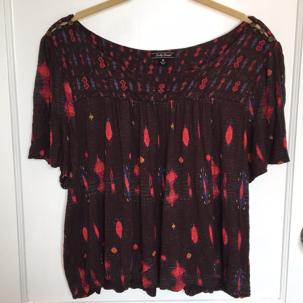 Soft multi-colored flowy t-shirt